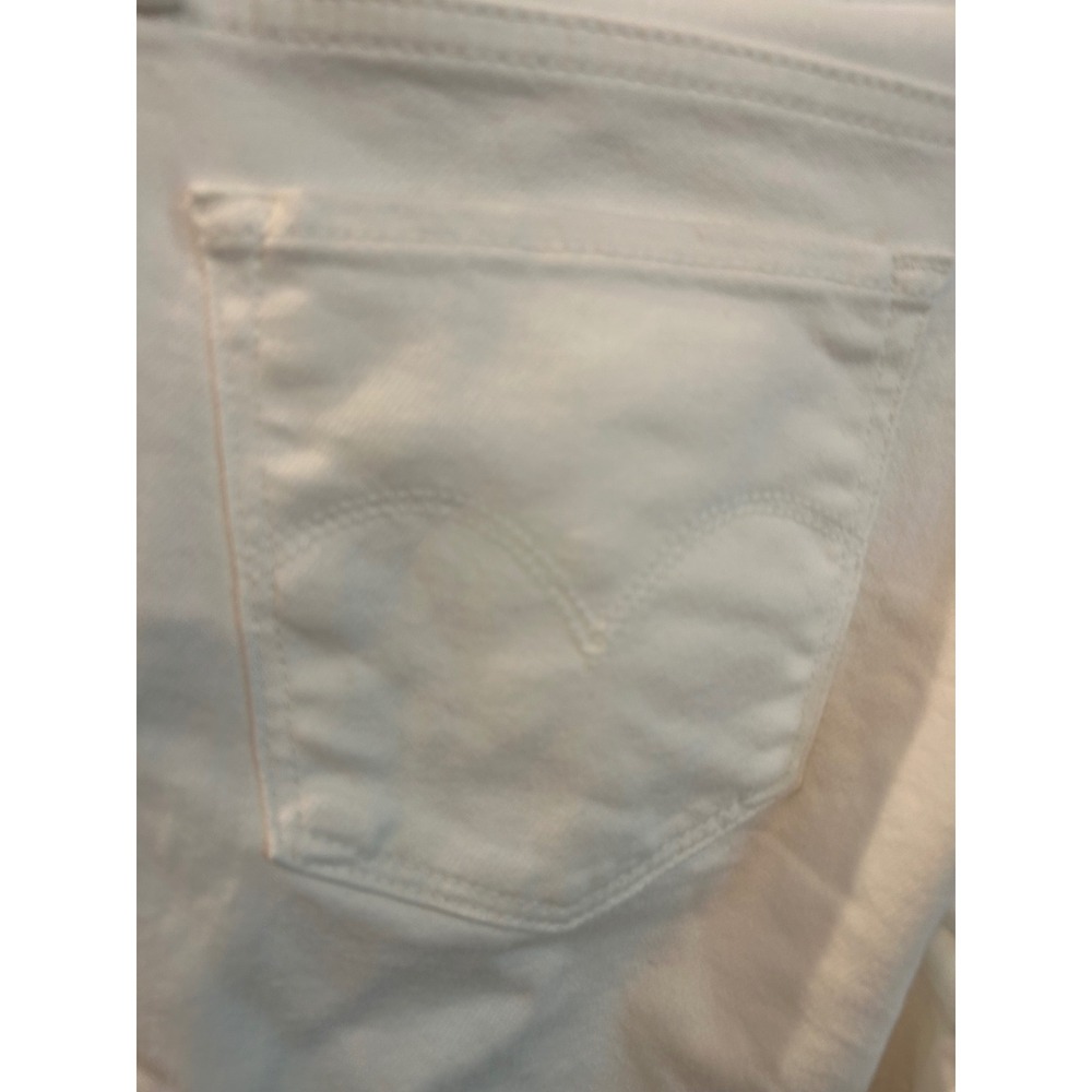 Levis 711 Skinny Jeans White Mid Rise Slim Fit Denim Pants 28 - Picture 5 of 7